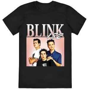 Blink 182 2024 World Tour T Shirt Retro Rock Band Graphic Fan Gift Concert Music